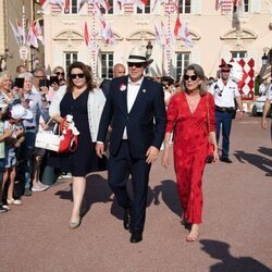 Melanie-Antoinette Costello de Massy, Alberto de Mónaco y Carolina de Mónaco en el centenario de Rainiero de Mónaco