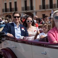 Pierre Casiraghi y Beatrice Borromeo y Alexandra de Hannover y Ben Sylvester Strautmann en el centenario de Rainiero de Mónaco