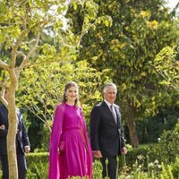 Felipe de Bélgica y Elisabeth de Bélgica en la boda de Hussein y Rajwa de Jordania