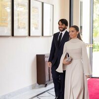 Iman de Jordania y Jameel Thermiotis en la boda de Hussein y Rajwa de Jordania