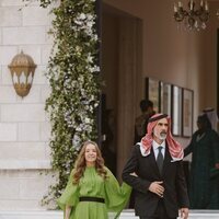 Miriam de Ungría y Ghazi de Jordania en la boda de Hussein y Rajwa de Jordania