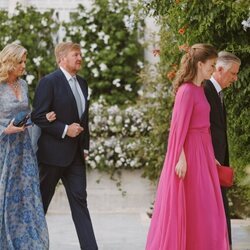 Guillermo Alejandro y Máxima de Holanda y Felipe y Elisabeth de Bélgica en la boda de Hussein y Rajwa de Jordania