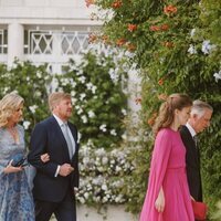 Guillermo Alejandro y Máxima de Holanda y Felipe y Elisabeth de Bélgica en la boda de Hussein y Rajwa de Jordania