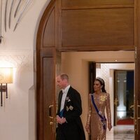 El Príncipe Guillermo y Kate Middleton en la recepción por la boda de Hussein y Rajwa de Jordania