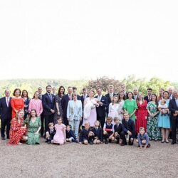 La Familia Gran Ducal de Luxemburgo y la familia Lannoy en el bautizo de François de Luxemburgo