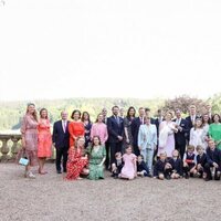 La Familia Gran Ducal de Luxemburgo y la familia Lannoy en el bautizo de François de Luxemburgo