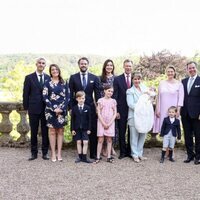 La Familia Gran Ducal de Luxemburgo en el bautizo de François de Luxemburgo