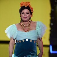 Terelu Campos vestida de Lola Flores en la 'Sálvame Fashion Week 2023'