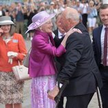 Margarita de Dinamarca y Harald de Noruega se saludan en Copenhague