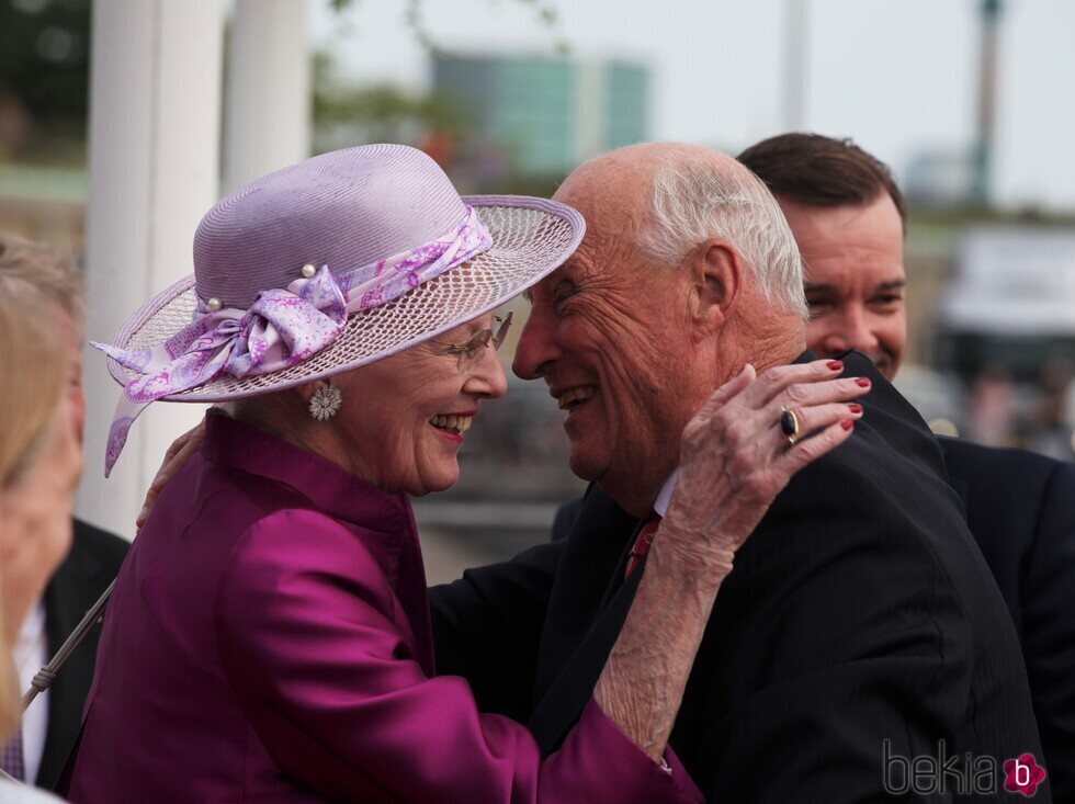 Margarita de Dinamarca y Harald de Noruega, muy cómplices en Copenhague