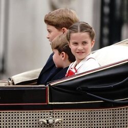 Los Príncipes George, Louis y Charlotte en el Trooping the Colour 2023