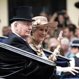 Los Duques de Gloucester en el Trooping the Colour 2023