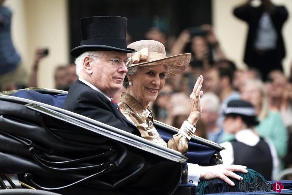 Los Duques de Gloucester en el Trooping the Colour 2023