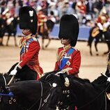 Los Príncipes Guillermo y Eduardo y la Princesa Ana en el Trooping the Colour 2023