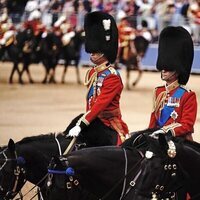 Los Príncipes Guillermo y Eduardo y la Princesa Ana en el Trooping the Colour 2023