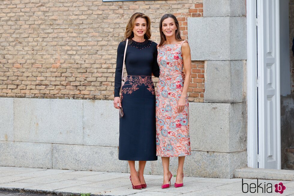 La Reina Letizia y Rania de Jordania en las Escuelas Taller de Patrimonio Nacional