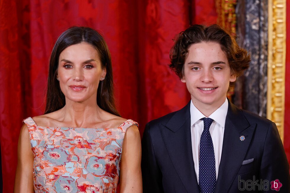 La Reina Letizia y Hashem de Jordania en el almuerzo a los Reyes de Jordania en el Palacio Real