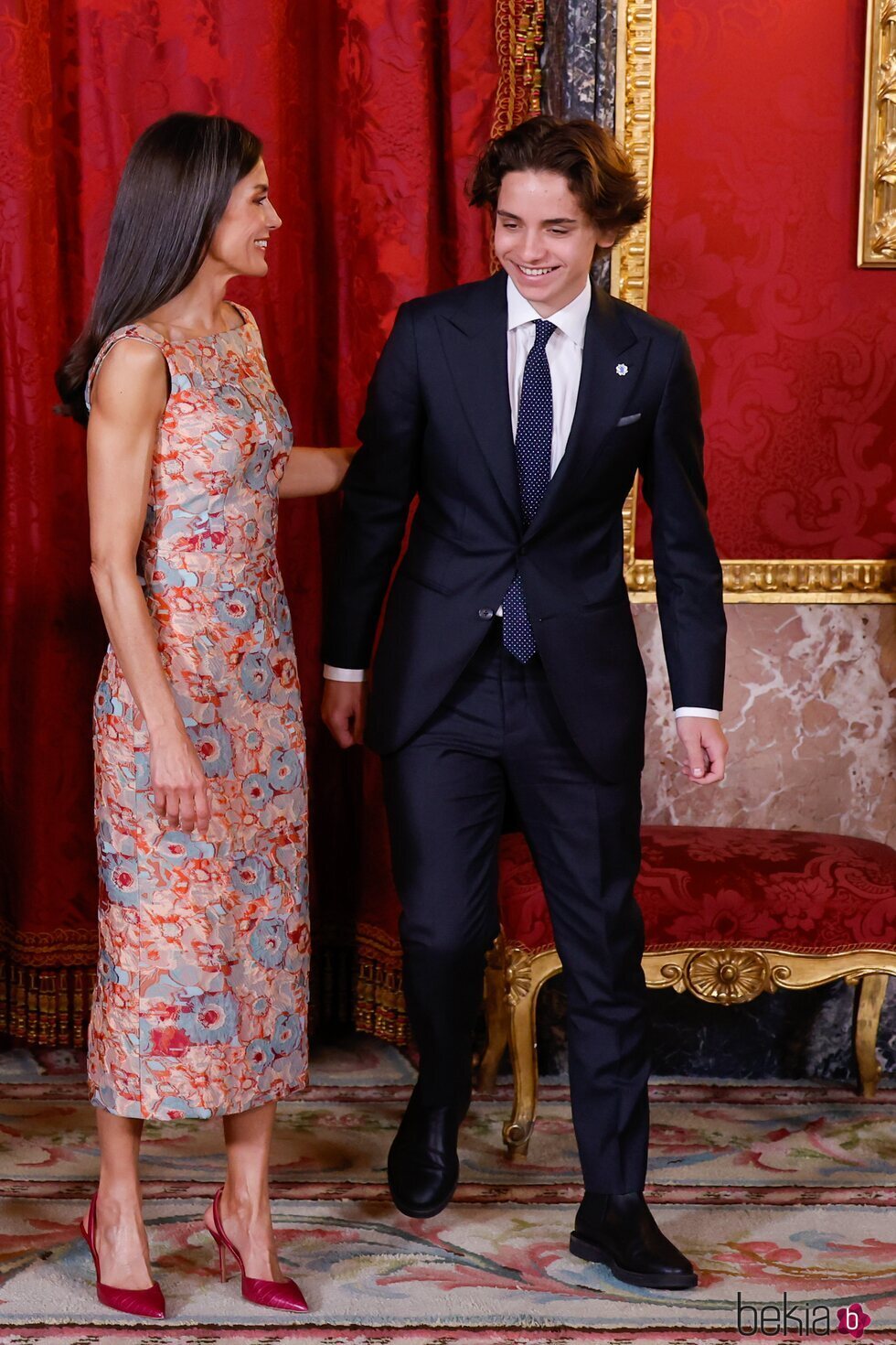 La Reina Letizia, muy atenta con Hashem de Jordania en el almuerzo a los Reyes de Jordania en el Palacio Real