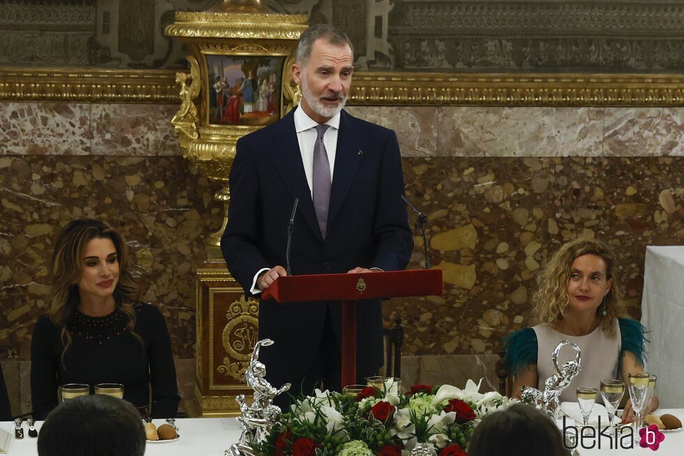 El Rey Felipe VI en su discurso en el almuerzo a los Reyes de Jordania en el Palacio Real