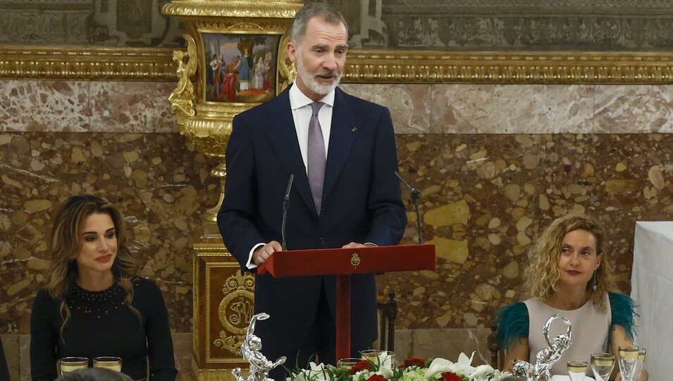 El Rey Felipe VI en su discurso en el almuerzo a los Reyes de Jordania en el Palacio Real