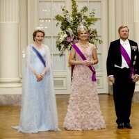 Felipe y Matilde de Bélgica y Guillermo Alejandro y Máxima de Holanda en la cena por la Visita de Estado de los Reyes de Holanda a Bélgica