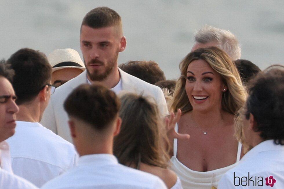 Edurne y David de Gea en su preboda en Menorca