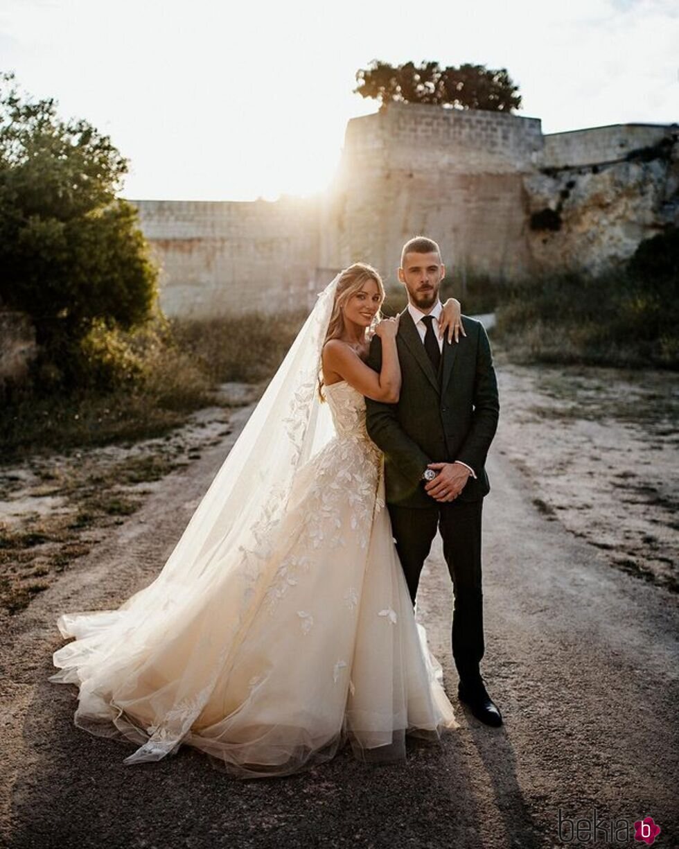 Edurne y David de Gea recién casados