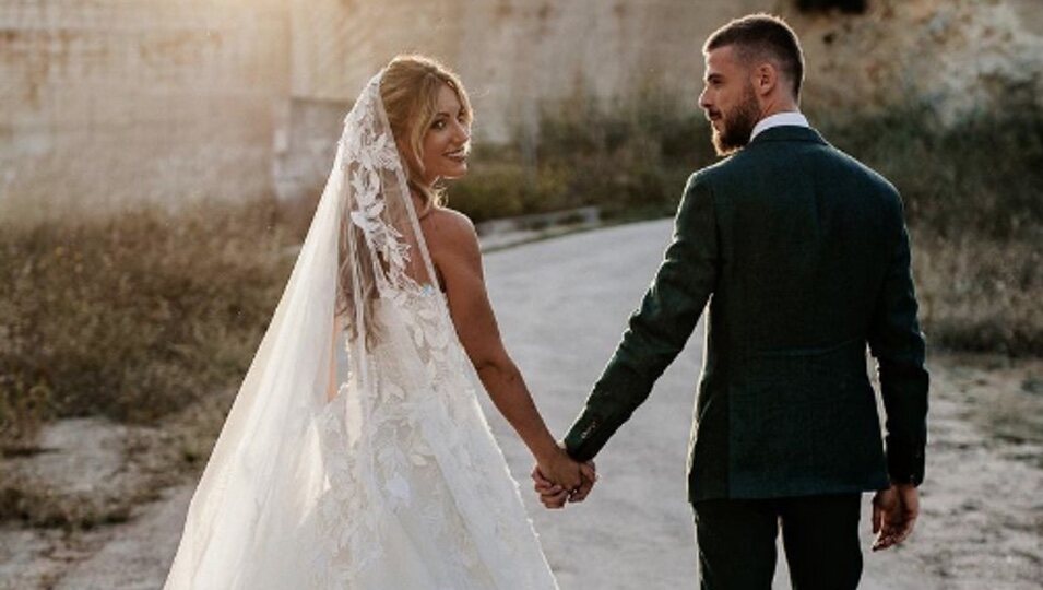 Edurne y David de Gea, muy románticos tras su boda