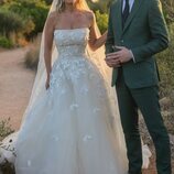 Edurne y David de Gea reciben a los medios tras casarse