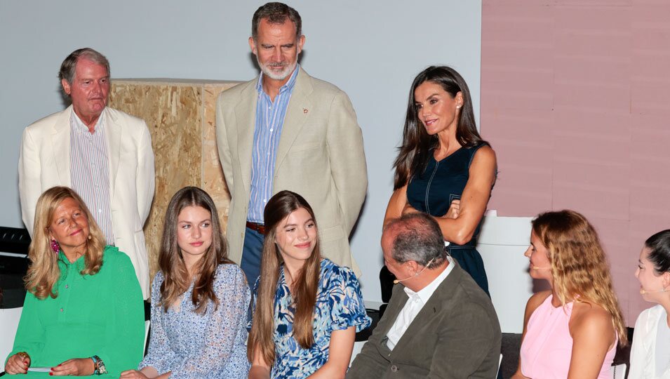 Los Reyes Felipe y Letizia, la Princesa Leonor y la Infanta Sofía en el taller-concierto de AmplificARTE