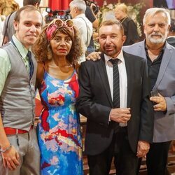 Regina do Santos, José Manuel Parada y Enrique del Pozo en el funeral de Carmen Sevilla