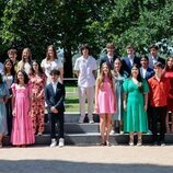 La Infanta Sofía con sus compañeros del UWC Atlantic College de Gales en La Zarzuela