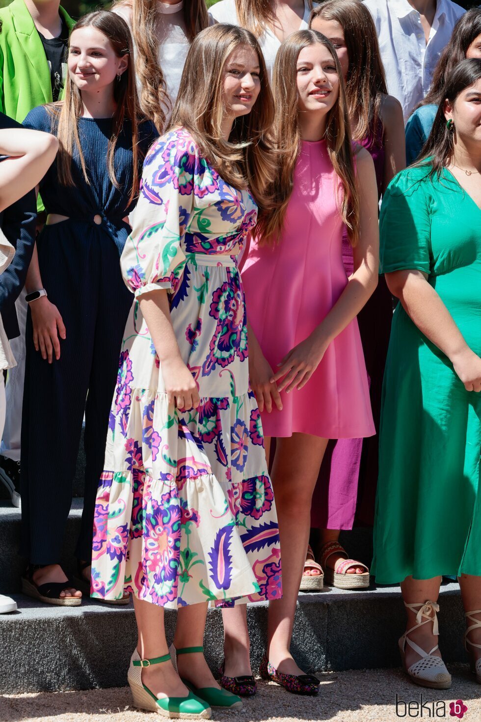 La Princesa Leonor y la Infanta Sofía en la audiencia con alumnos del UWC Atlantic College en La Zarzuela