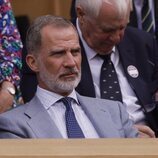 El Rey Felipe VI en la final de Wimbledon 2023 que ganó Carlos Alcaraz