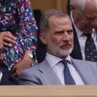 El Rey Felipe VI en la final de Wimbledon 2023 que ganó Carlos Alcaraz