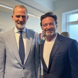 El Rey Felipe VI y Hugh Jackman en la final de Wimbledon 2023