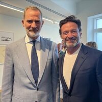 El Rey Felipe VI y Hugh Jackman en la final de Wimbledon 2023