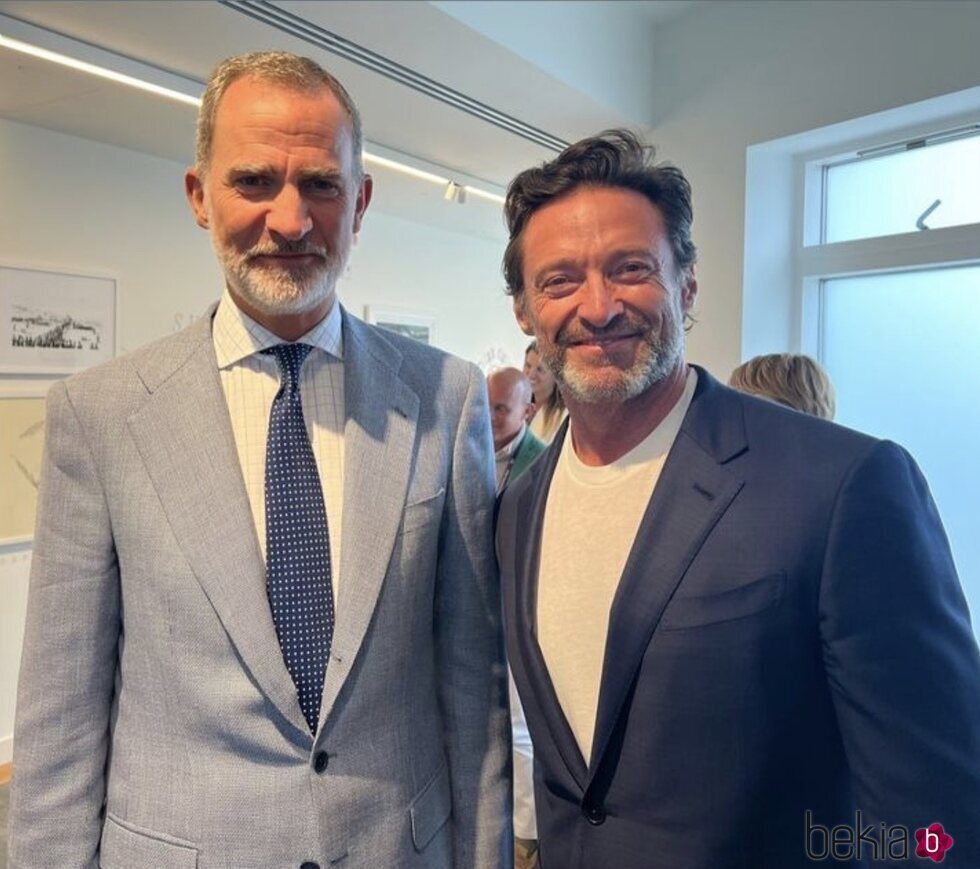 El Rey Felipe VI y Hugh Jackman en la final de Wimbledon 2023