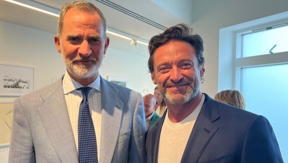 El Rey Felipe VI y Hugh Jackman en la final de Wimbledon 2023