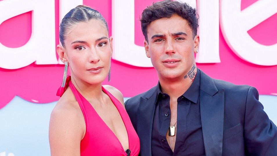 Óscar Casas y Candela González en la premiere de 'Barbie' en Madrid