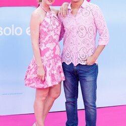 Marta Hazas y Javier Veiga en la premiere de 'Barbie' en Madrid