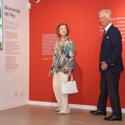 Felipe de Bélgica y la Reina Sofía en el acto por el 30 aniversario de la muerte de Balduino de Bélgica en Motril