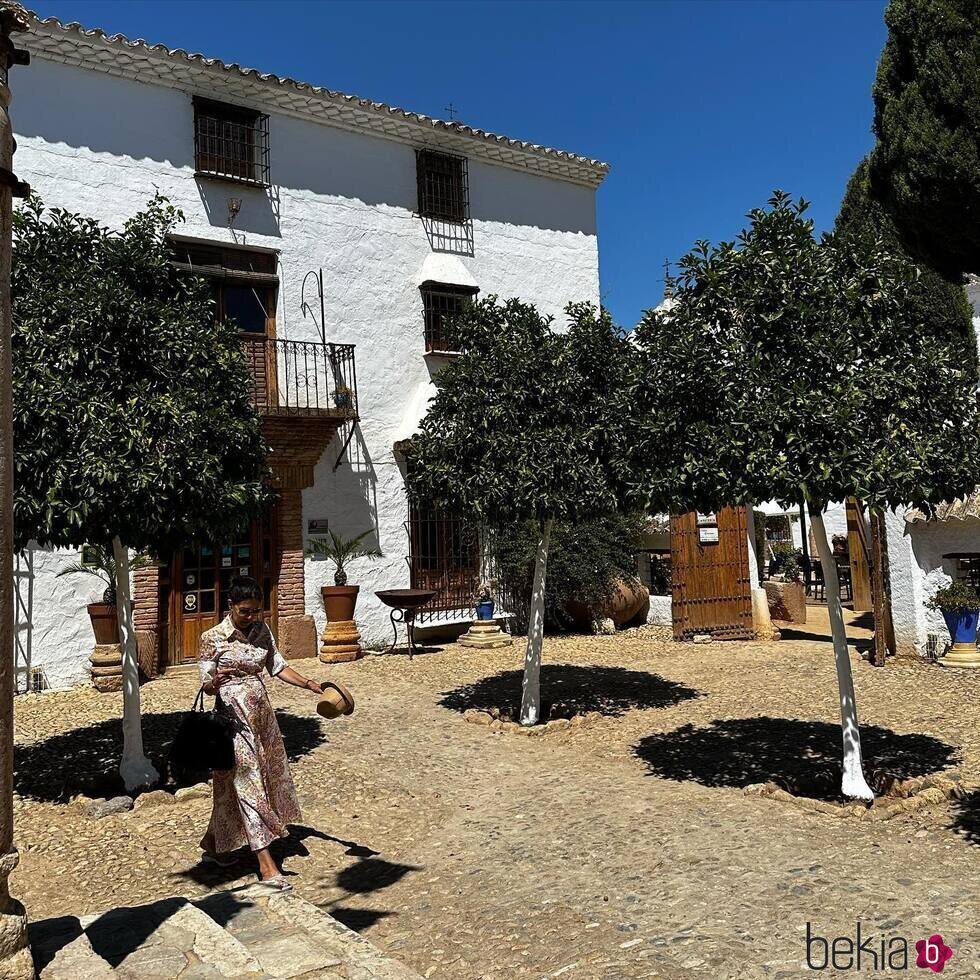 Alexandra Manley en Andalucía durante sus vacaciones con sus hijos