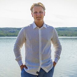 Sverre Magnus de Noruega en un posado durante sus vacaciones en el norte de Noruega