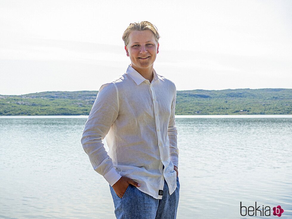 Sverre Magnus de Noruega en sus vacaciones en el norte de Noruega