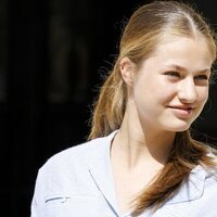 La Princesa Leonor con coleta en su ingreso en la Academia Militar de Zaragoza