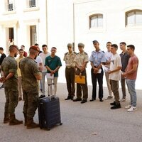 La Princesa Leonor y sus compañeros en su primer día en la Academia Militar de Zaragoza