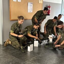 La Princesa Leonor junto a sus compañeros en su primer día en la Academia de Zaragoza