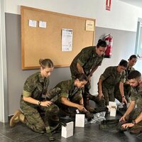 La Princesa Leonor junto a sus compañeros en su primer día en la Academia de Zaragoza