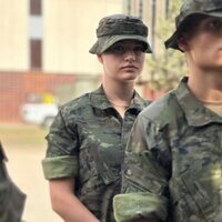 La Princesa Leonor vistiendo el uniforme en su primer día en la Academia de Zaragoza